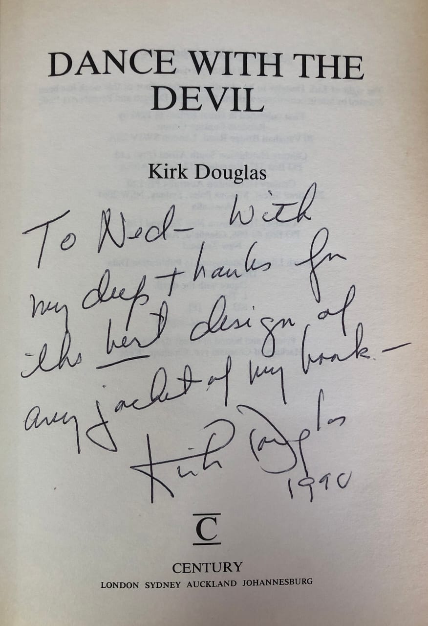 Book sent to me by Kirk Douglas